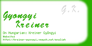 gyongyi kreiner business card