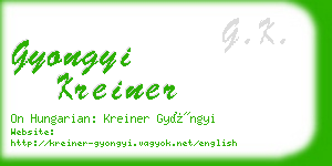 gyongyi kreiner business card